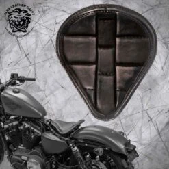 Solo Sitz + Montage Kit Harley Davidson Sportster 04-22 Tropfen Schildkröte Vintage Schwarz