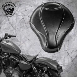 Solo Sitz + Montage Kit Harley Davidson Sportster 04-22 El Toro Schwarz Und Weiß