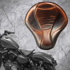 Solo Sitz + Montage Kit Harley Davidson Sportster 04-22 El Toro Sattel Tan