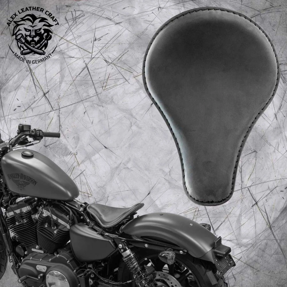 Solo Sitz + Montage Kit Harley Davidson Sportster 04-22 Lang Velours 3 Solo Sitz + Montage Kit Harley Davidson Sportster 04-22 Lang Velours