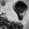 Solo Sitz + Montage Kit Harley Davidson Sportster 04-22 Lang Vintage Schwarz