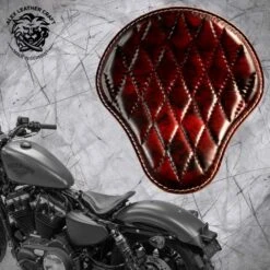 Solo Sitz + Montage Kit Harley Davidson Sportster 04-22 Rot Und Schwarz V3