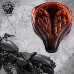 Solo Sitz + Montage Kit Harley Davidson Sportster 04-22 Spider Vintage Sattel Tan V3