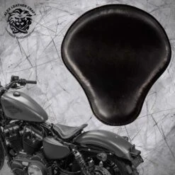 Solo Sitz + Montage Kit Harley Davidson Sportster 04-22 Vintage Schwarz