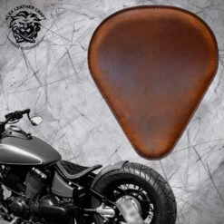 Solo Sitz Yamaha Drag Star 650 (V Star) Und Montage Kit Vintage Braun