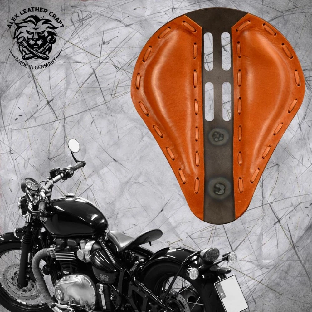 Triumph Bonneville Bobber Sitz Ab 2016 4Fourth Büffel Cognac Metall 3 Triumph Bonneville Bobber Sitz Ab 2016 4Fourth Büffel Cognac Metall