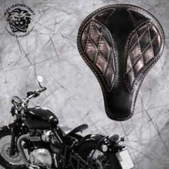 Triumph Bonneville Bobber Sitz Ab 2016 Lang LS Vintage Schwarz Und Beige V3