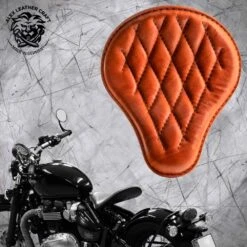 Triumph Bonneville Bobber Sitz Ab 2016 Standard Cognac Rautenmuster