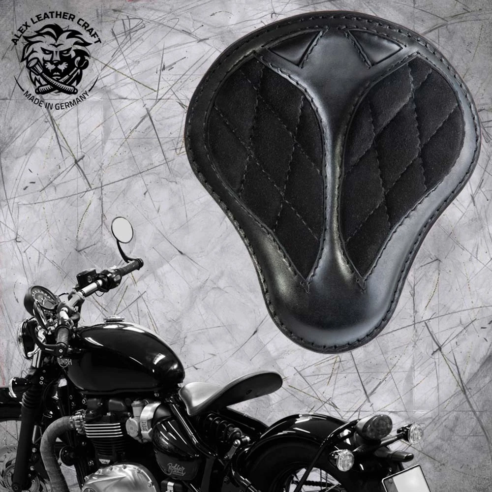 Triumph Bonneville Bobber Sitz Ab 2016 Standard Kurz Samt Schwarz Rautenmuster 3 Triumph Bonneville Bobber Sitz Ab 2016 Standard Kurz Samt Schwarz Rautenmuster