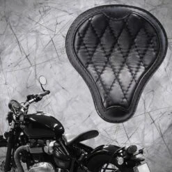 Triumph Bonneville Bobber Sitz Ab 2016 Vintage Schwarz Luxus Rautenmuster